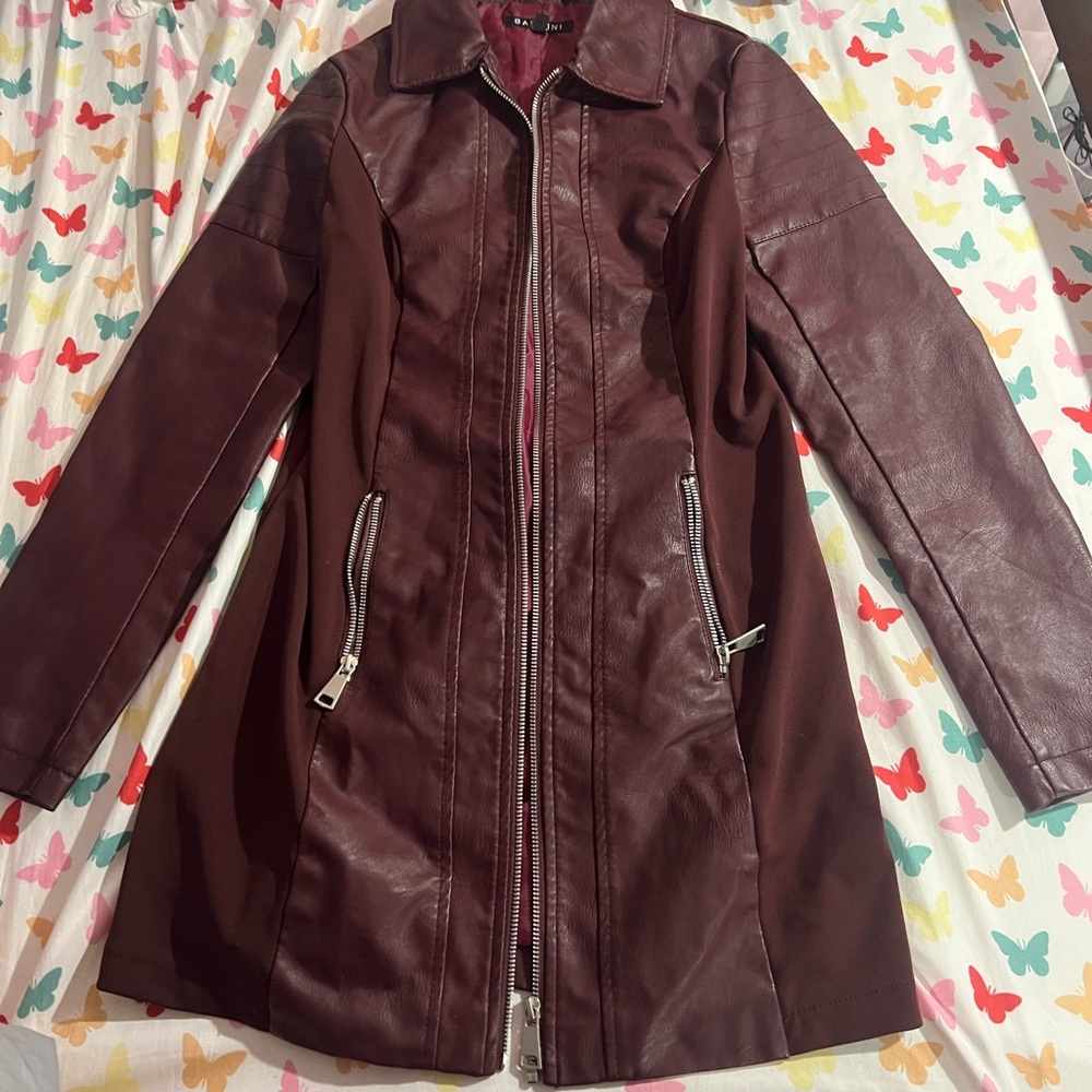 Baccini Brown Blazer Tailored Suit Jacket